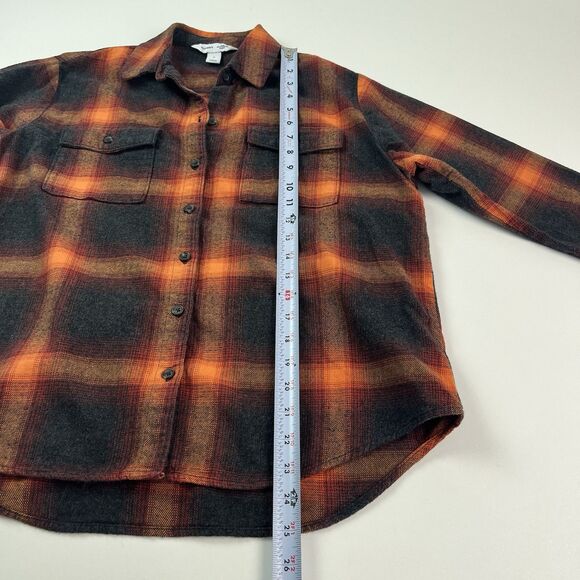 Old Navy Boyfriend Plaid Flannel Shirt S Evermore Swiftie Cabincore Grunge Indie - Picture 8 of 12